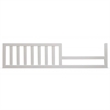 Pemberly Row Modern / Contemporary Wood Toddler Rail in White Finish