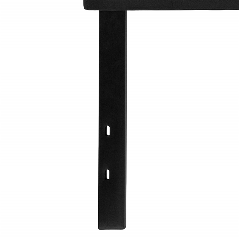 Pemberly Row Contemporary King Fabric Panel Headboard in Black