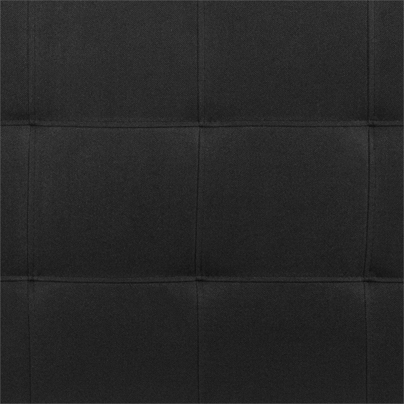 Pemberly Row Contemporary King Fabric Panel Headboard in Black
