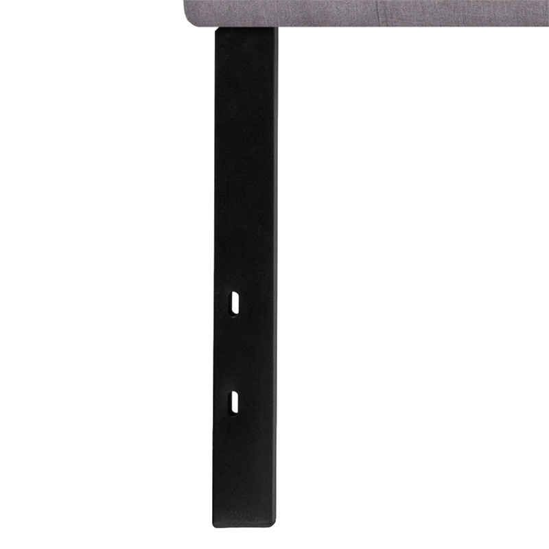 Pemberly Row Contemporary King Fabric Panel Headboard in Light Gray