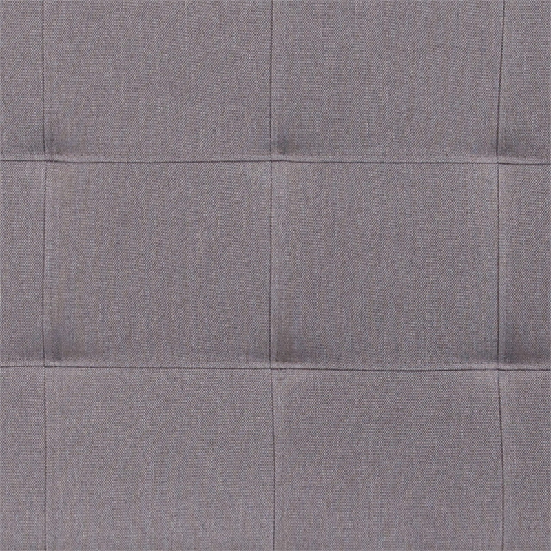 Pemberly Row Contemporary King Fabric Panel Headboard in Light Gray