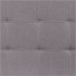 Pemberly Row Contemporary King Fabric Panel Headboard in Light Gray