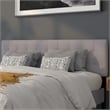Pemberly Row Contemporary King Fabric Panel Headboard in Light Gray