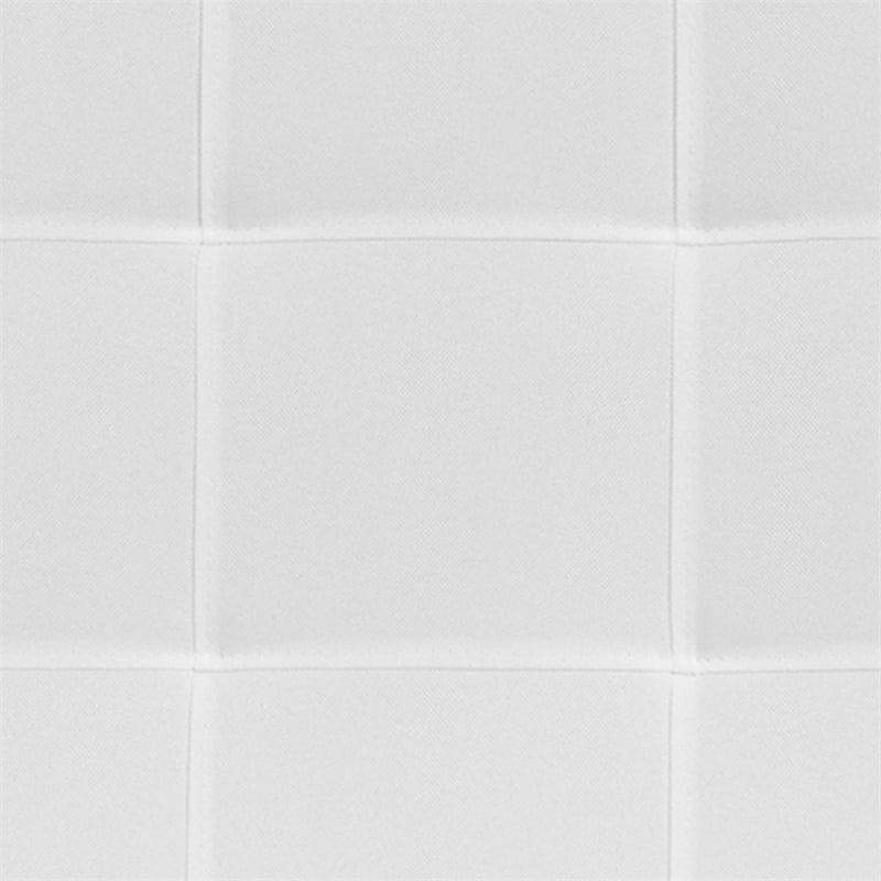 Pemberly Row Contemporary King Fabric Panel Headboard in White