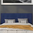 Pemberly Row Contemporary Queen Fabric Panel Headboard in Navy