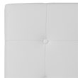 Pemberly Row Faux Leather Tufted Twin Panel Headboard in White