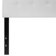 Pemberly Row Faux Leather Tufted Twin Panel Headboard in White