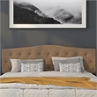 Pemberly Row Contemporary Tufted King Panel Headboard in Dark Brown