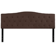 Pemberly Row Contemporary Tufted King Panel Headboard in Dark Brown