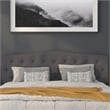 Pemberly Row Contemporary Tufted King Panel Headboard in Dark Gray