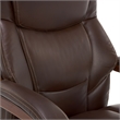 Pemberly Row Faux Leather Executive Office Chair in Chestnut Brown