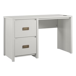 pemberly row engineered wood white single pedestal kids desk