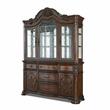Pemberly Row Contemporary Wood Brown Pecan Finish Buffet and Hutch