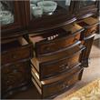 Pemberly Row Contemporary Wood Brown Pecan Finish Buffet and Hutch