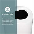 Pemberly Row Contemporary Metal Open Top Receptacle 14 Gallon in White