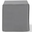 Pemberly Row Contemporary Patio Polyester Fabric End Table Cover in Gray