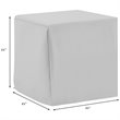 Pemberly Row Contemporary Patio Polyester Fabric End Table Cover in Gray