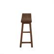 Pemberly Row Wood Backless Bench in Chestnut Wire-Brush Finish
