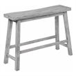 Pemberly Row Wood Backless Bench in Storm Gray Wire-Brush Finish