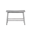 Pemberly Row Wood Backless Bench in Storm Gray Wire-Brush Finish