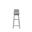 Pemberly Row Wood Backless Bench in Storm Gray Wire-Brush Finish