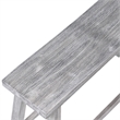 Pemberly Row Wood Backless Bench in Storm Gray Wire-Brush Finish