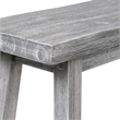 Pemberly Row Wood Backless Bench in Storm Gray Wire-Brush Finish
