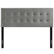Pemberly Row King Tufted Performance Velvet Headboard in Gray