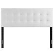 Pemberly Row King Biscuit Tufted Performance Velvet Headboard in White