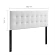 Pemberly Row King Biscuit Tufted Performance Velvet Headboard in White
