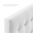 Pemberly Row King Biscuit Tufted Performance Velvet Headboard in White