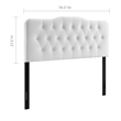 Pemberly Row King Diamond Tufted Performance Velvet Headboard in White
