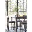 Pemberly Row Contemporary 5 Piece Square Dining Table Set in Gray