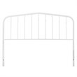 Pemberly Row King Modern Powder Coated Iron Headboard in White