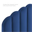 Pemberly Row Full/Queen Modern Performance Velvet Headboard in Navy