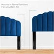 Pemberly Row Full/Queen Modern Performance Velvet Headboard in Navy