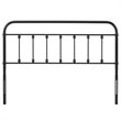 Pemberly Row Twin Modern Powder Coated Iron Headboard in Black