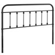 Pemberly Row Twin Modern Powder Coated Iron Headboard in Black