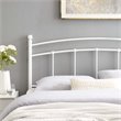 Pemberly Row Modern Farmhouse Twin Metal Spindle Headboard in White