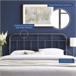Pemberly Row Modern Farmhouse Full Metal Spindle Headboard in Gray