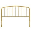 Pemberly Row Contemporary Modern Twin Metal Spindle Headboard in Gold