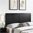 Pemberly Row Queen Modern Rubberwood and MDF Headboard in Black