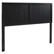Pemberly Row Queen Modern Rubberwood and MDF Headboard in Black