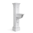 Pemberly Row Weatherproof Traditional Plastic Mail Post in White