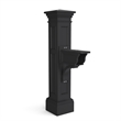 Pemberly Row Weatherproof Traditional Plastic Mail Post in Black