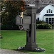 Pemberly Row Weatherproof Traditional Plastic Mail Post in Black