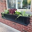 Pemberly Row 4ft Weatherproof Coastal Plastic Window Box in Black