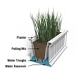 Pemberly Row 4ft Weatherproof Coastal Plastic Window Box in Black