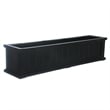 Pemberly Row 4ft Weatherproof Coastal Plastic Window Box in Black