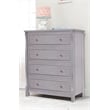 Pemberly Row Contemporary 4 Drawer Dresser in Weathered Gray
